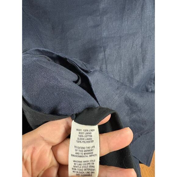 B46 Alex Mill Double Breasted Blazer Linen Womens XS Parisian Chic Lazy Luxury - Picture 10 of 10